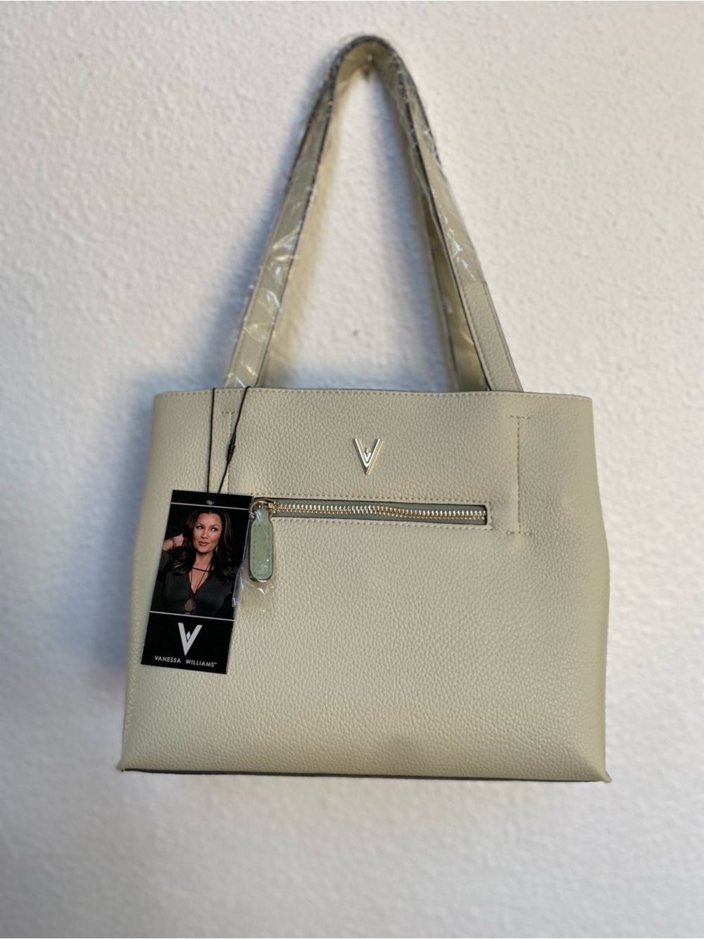 Vanessa Williams Bone/Mint Tote Bag
